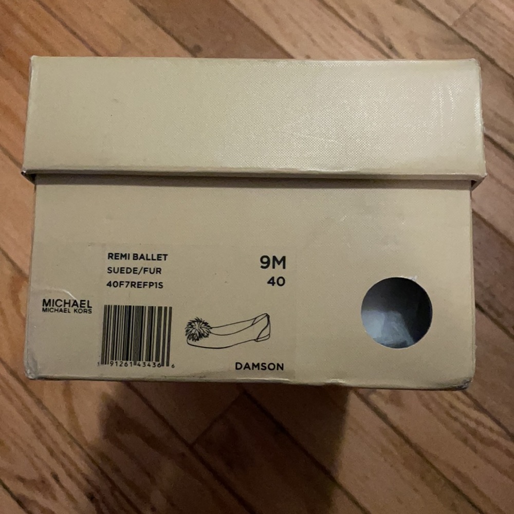 MICHAEL Michael Kors in box sz9 Remi Ballet Suede Fur DAMSON 40F7REFP1S like new - Picture 4 of 12